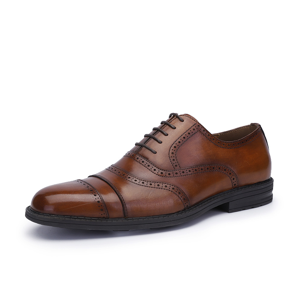 Brogue Leather Oxford Casual Shoes