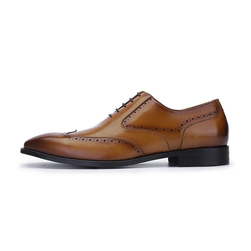 Leather Brogue Oxford Dress Shoes