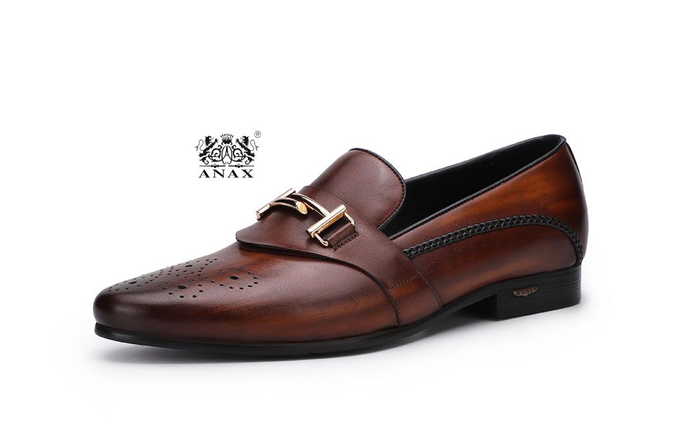 Man's Buckle Brogue Loafers Shoes