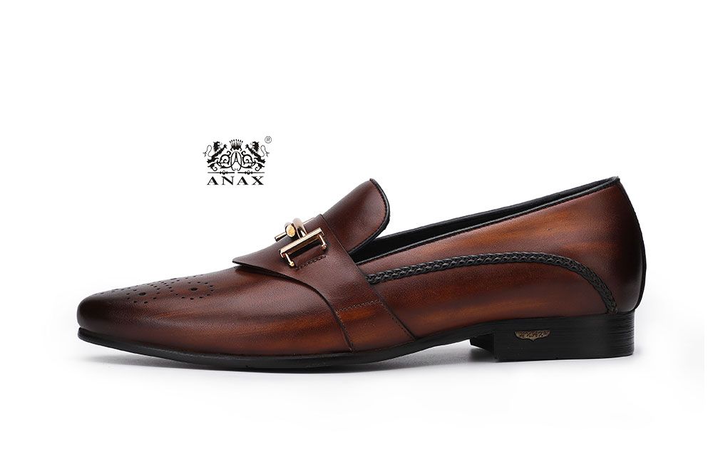 Man's Buckle Brogue Loafers Shoes