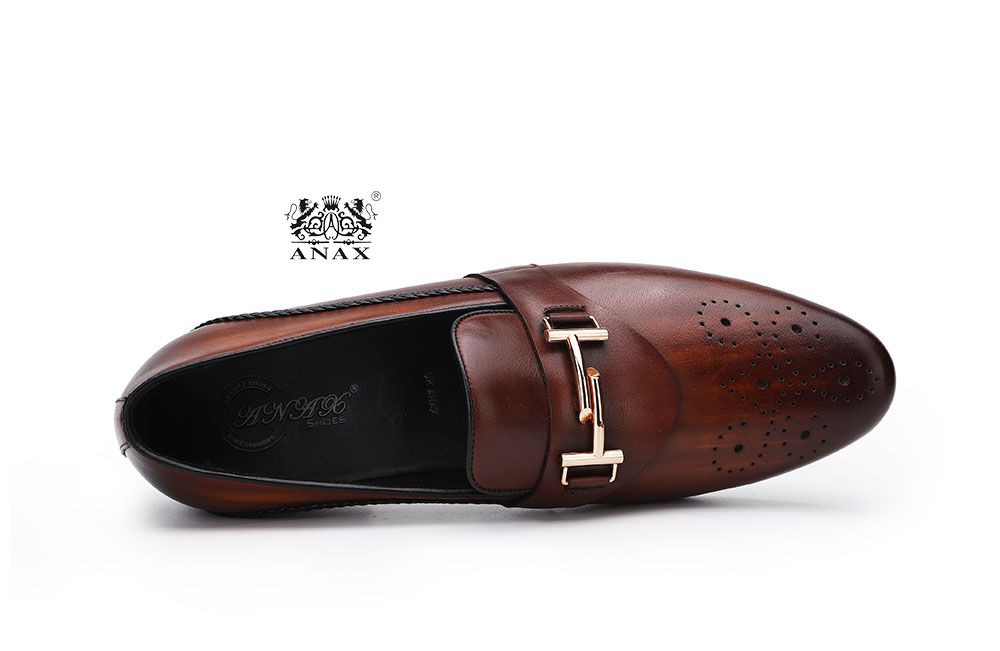 Man's Buckle Brogue Loafers Shoes