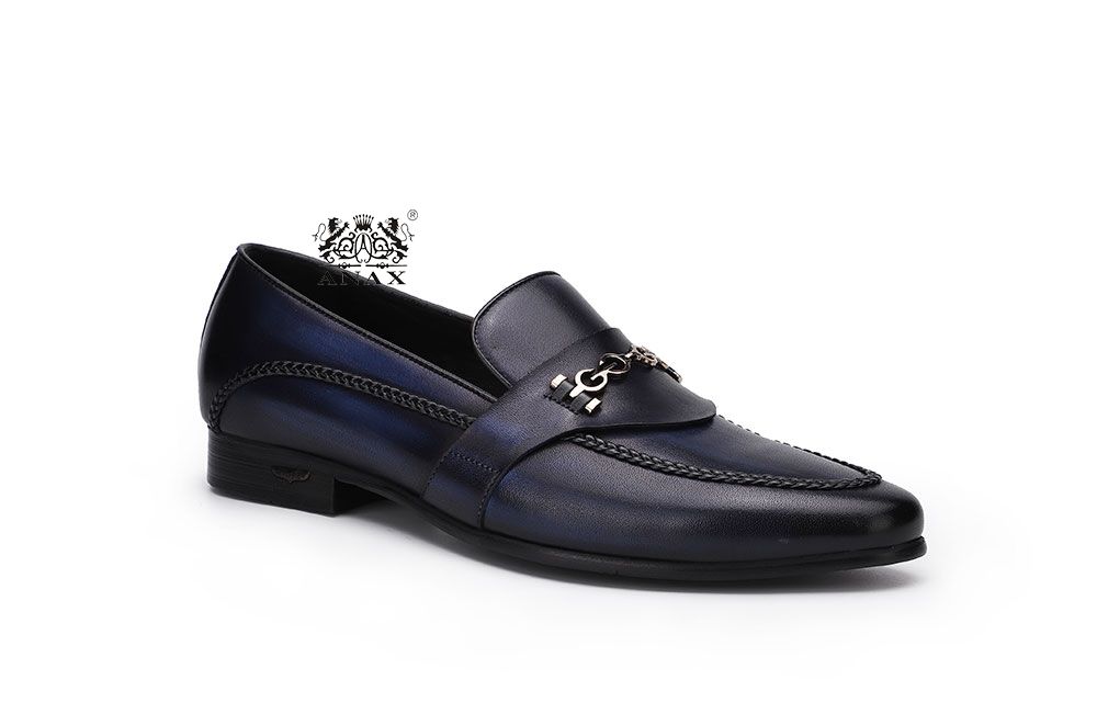 Buckle Leather Loafers Shoes