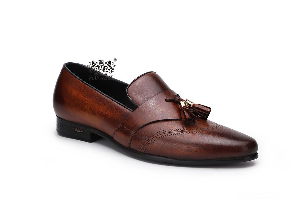 Tassels Brogue Leather Loafers Shoes