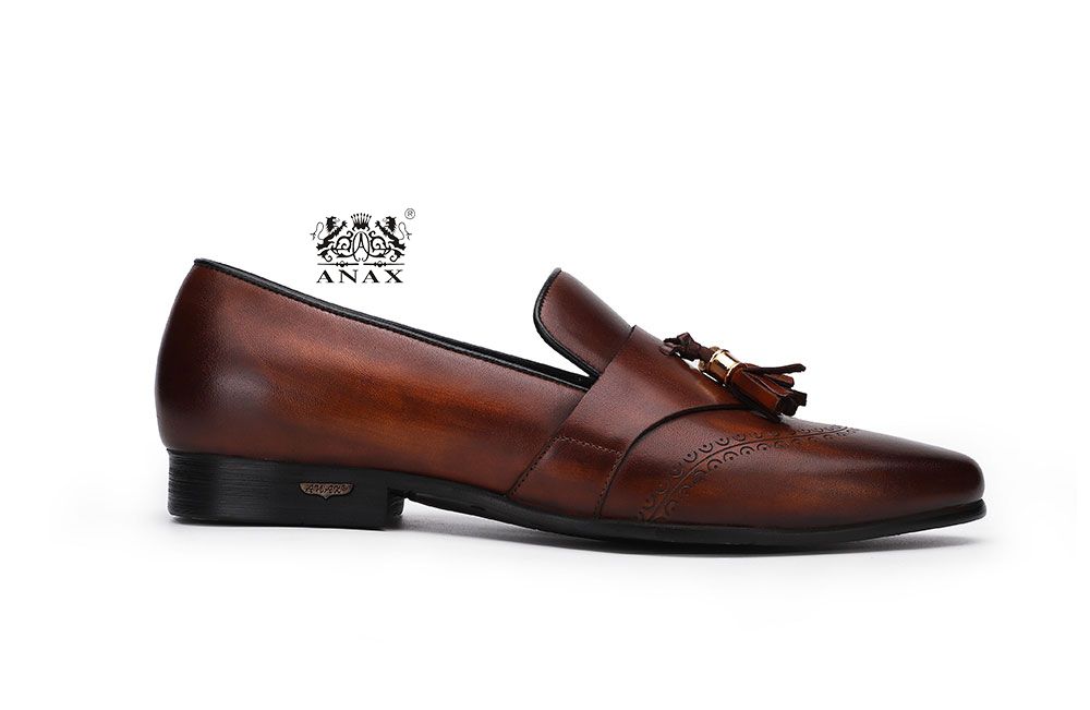 Tassels Brogue Leather Loafers Shoes