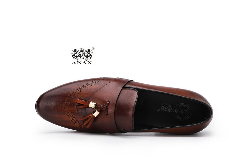 Tassels Brogue Leather Loafers Shoes