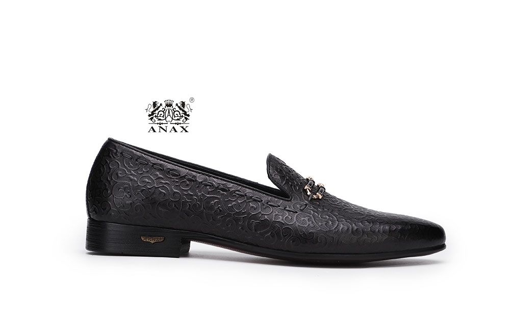 Pattern Design Leather Loafers Shoes