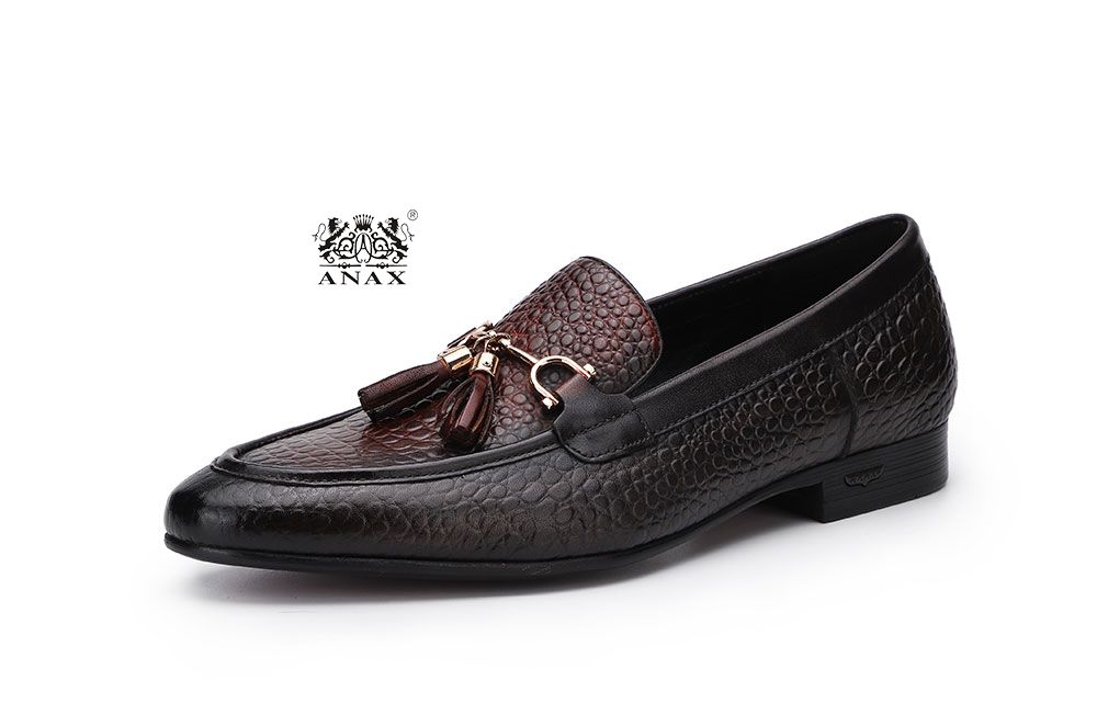 Man's Buckle Leather Loafers Shoes