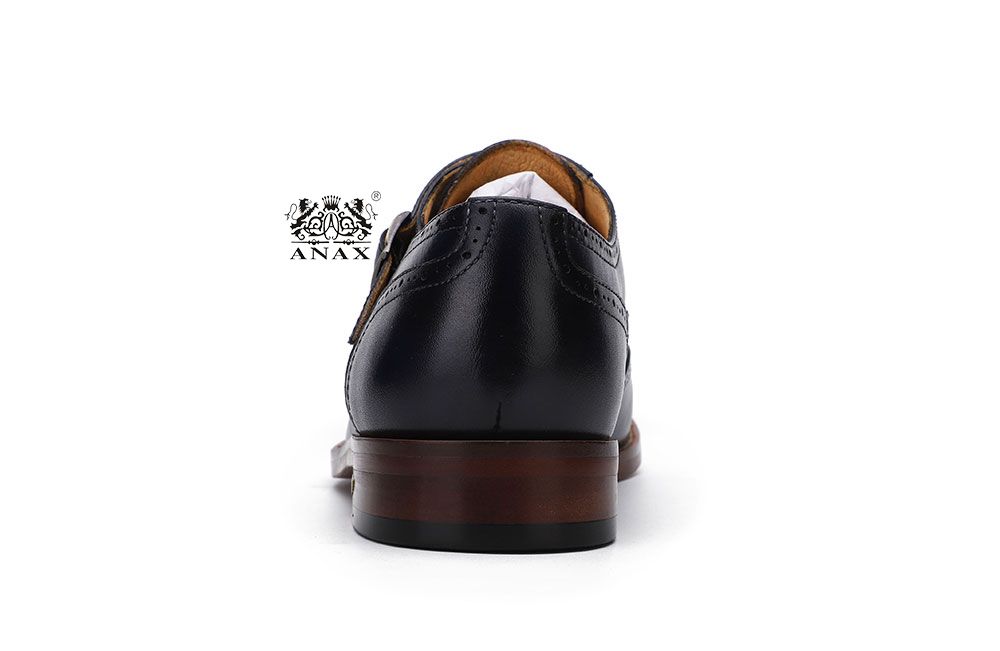 Buckle Leather Brogue Shoes