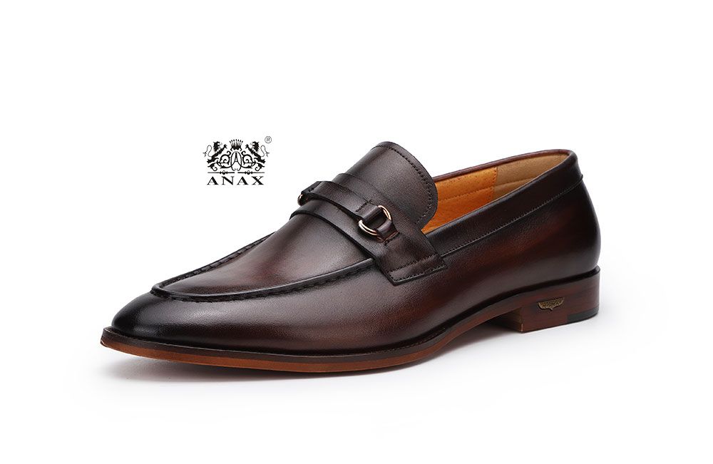 Leather Buckle Loafers Shoes