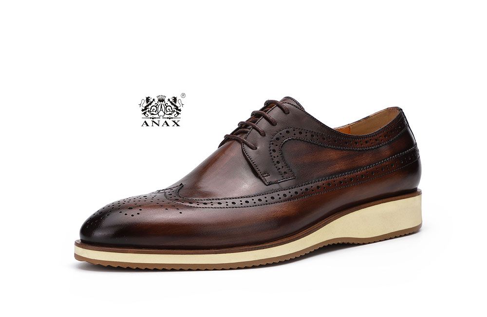 Brown Man's Lace-up Casual Shoes