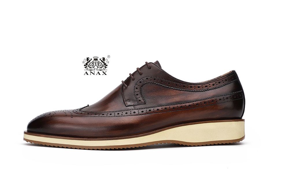 Brown Man's Lace-up Casual Shoes