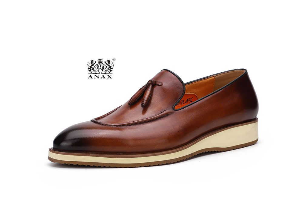 Man's Tassels Loafers Leather Shoes