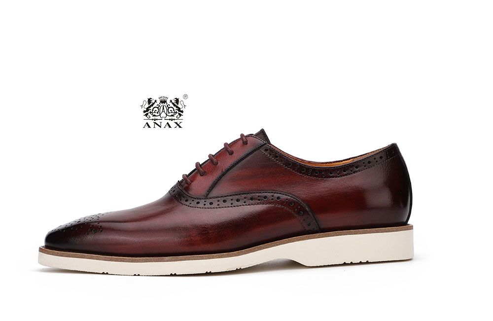 Man's Leather Lace-up Casual Shoes