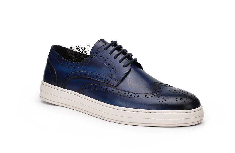 Blue Man's Lace-up Casual Shoes