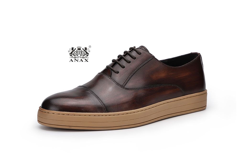 Man's Leather Lace-up Casual Shoes