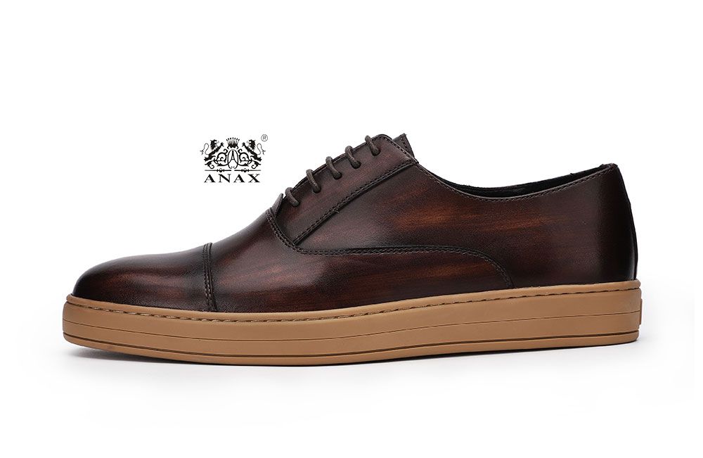 Man's Leather Lace-up Casual Shoes