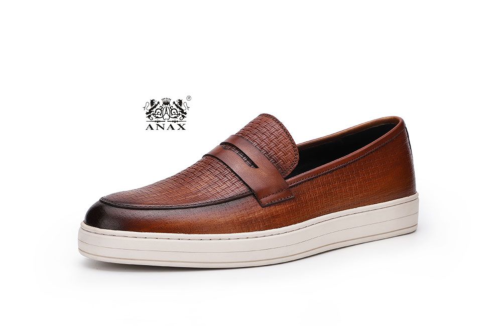 Man's Loafers Leather Causal Shoes