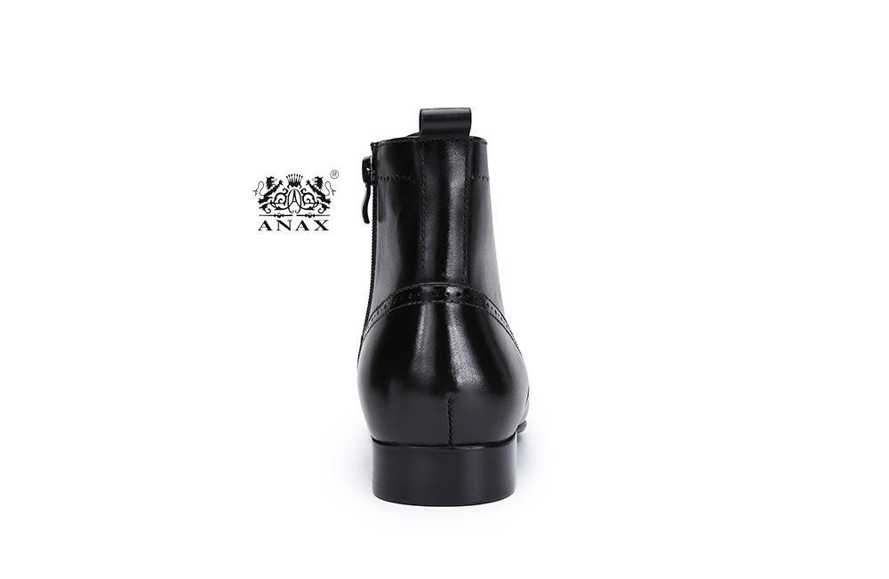 Man's Black Cow Leather Casual Boots