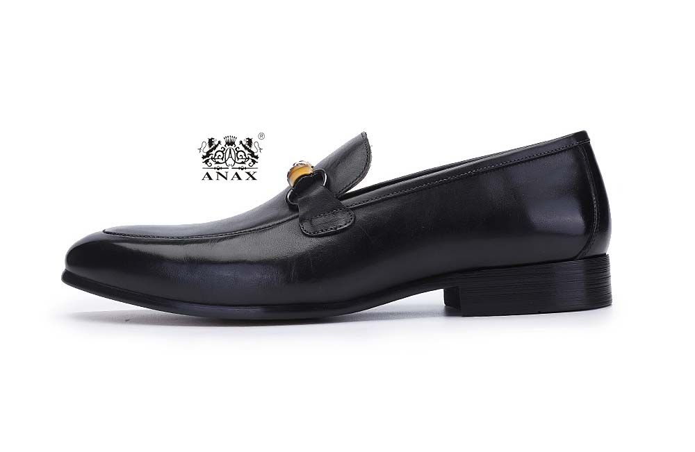 Leather Bamboo Buckle Loafers Shoes