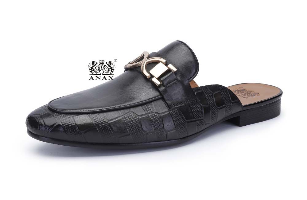 Leather Buckle Half Shoes Sandals Slippers