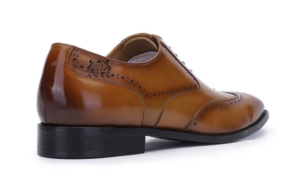 Leather Brogue Oxford Dress Shoes