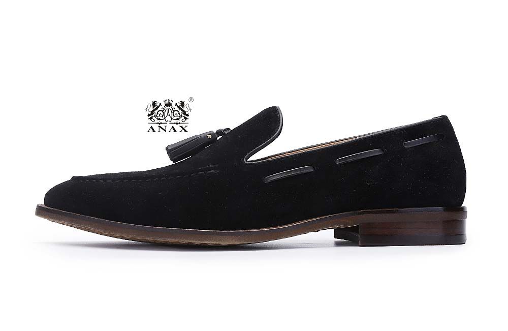 Cow Suede Leather Tassels Loafers Shoes