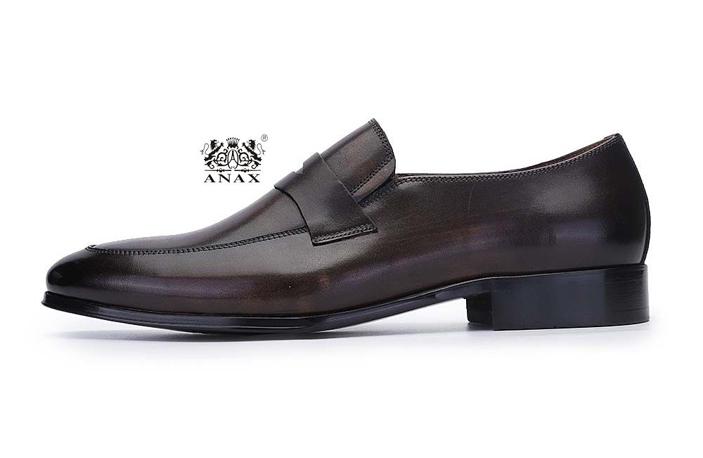 Classic Leather Slip on Loafers Dress Shoes