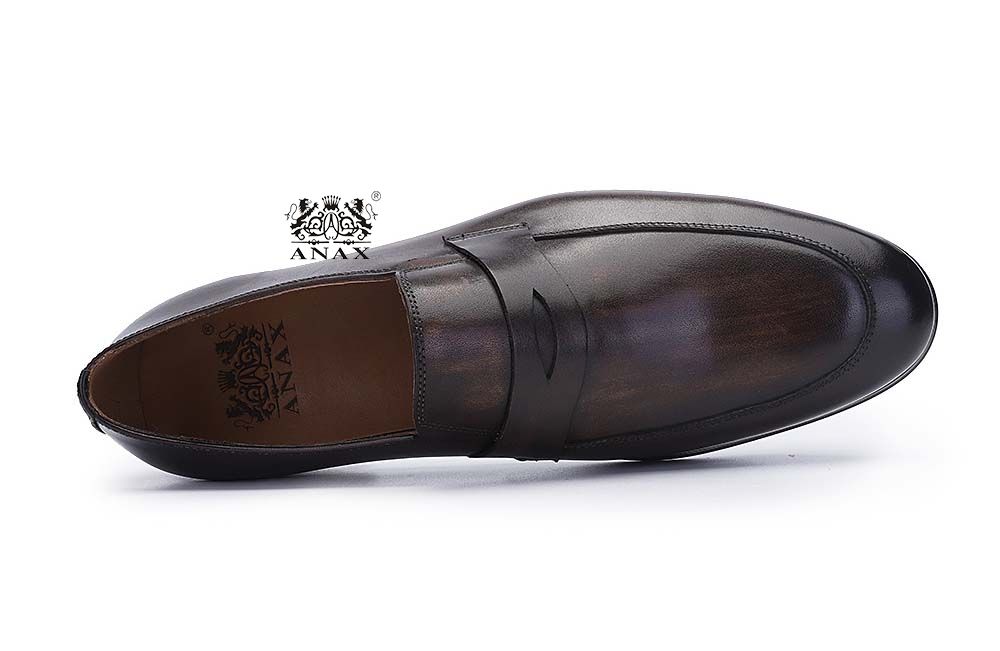 Classic Leather Slip on Loafers Dress Shoes