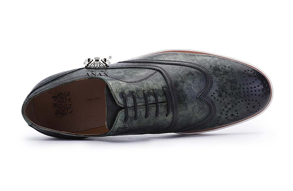 Pattern Leather Brogue Casual Shoes Sneakers