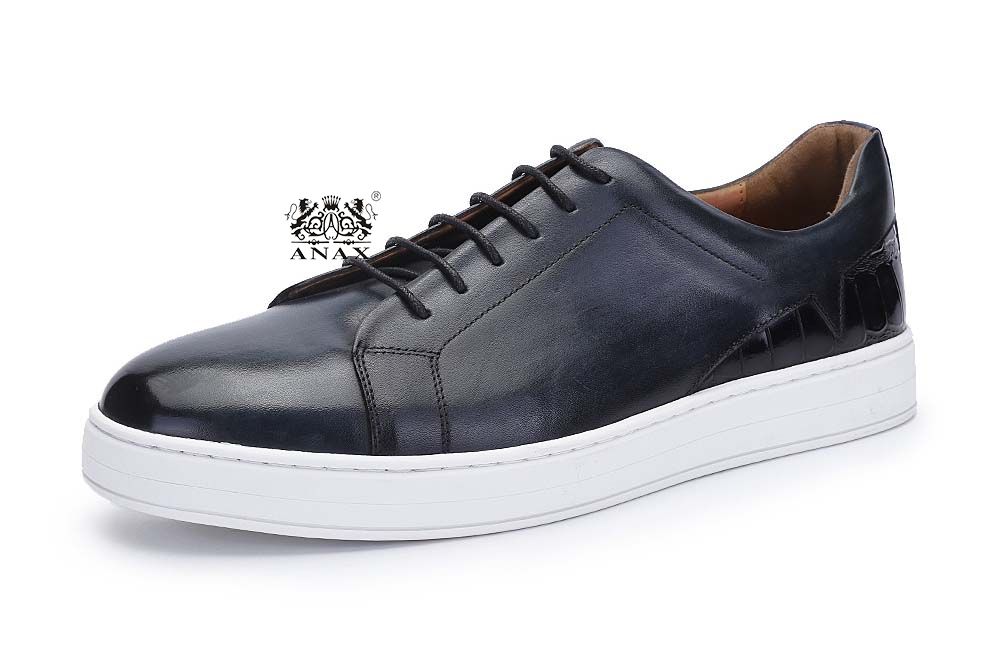 Leather Lace-up Casual Shoes Sneakers Wholesaler