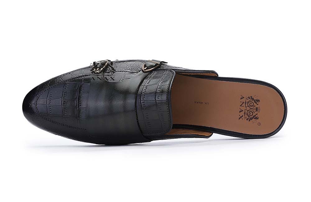 Leather Monk Strap Half Shoes Sandals