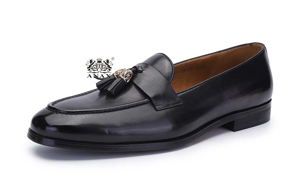 Leather Tassels Pendants Loafers Man Shoes