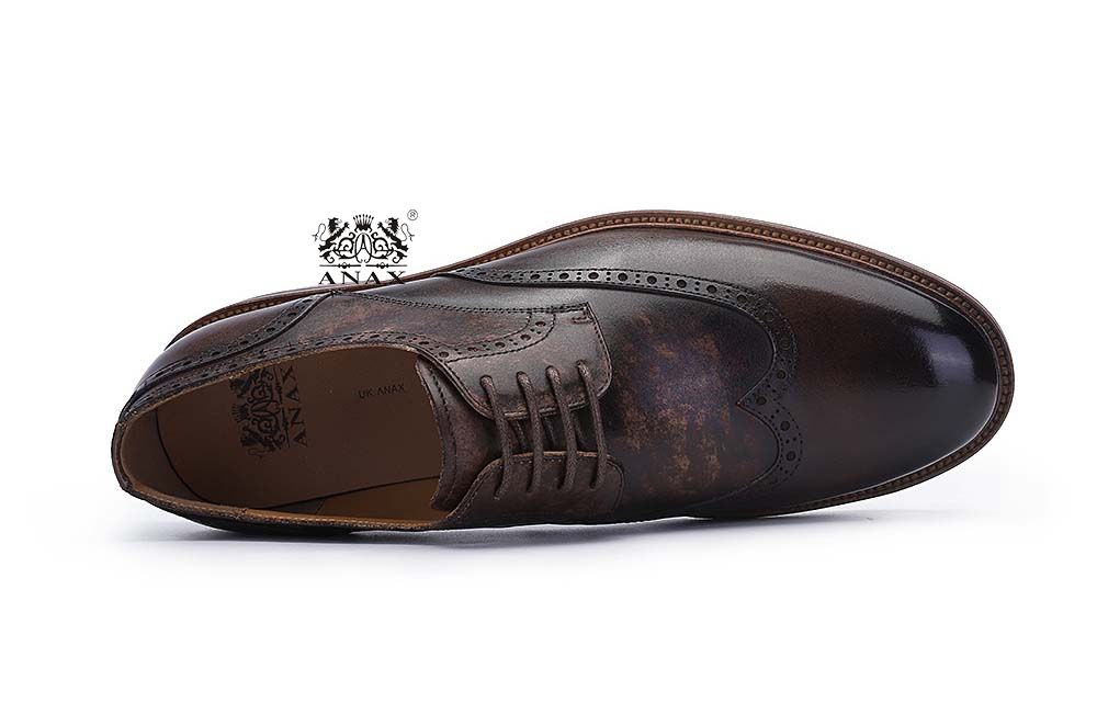 Leather Brogue Derby Man Casual Shoes