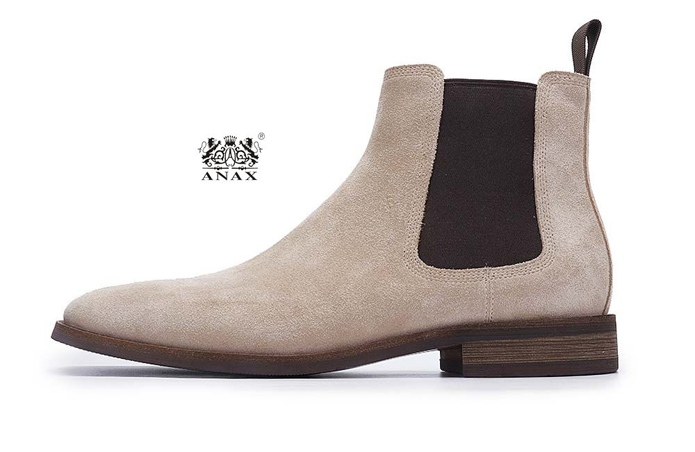 Cow Suede Leather Chelsea Boots