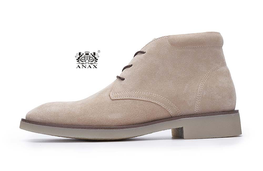 Cow Suede Leather Derby Boots Shoes