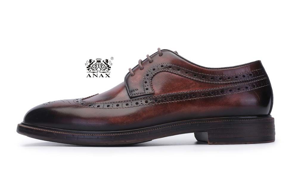 Leather Brogue Derby Casual Shoes