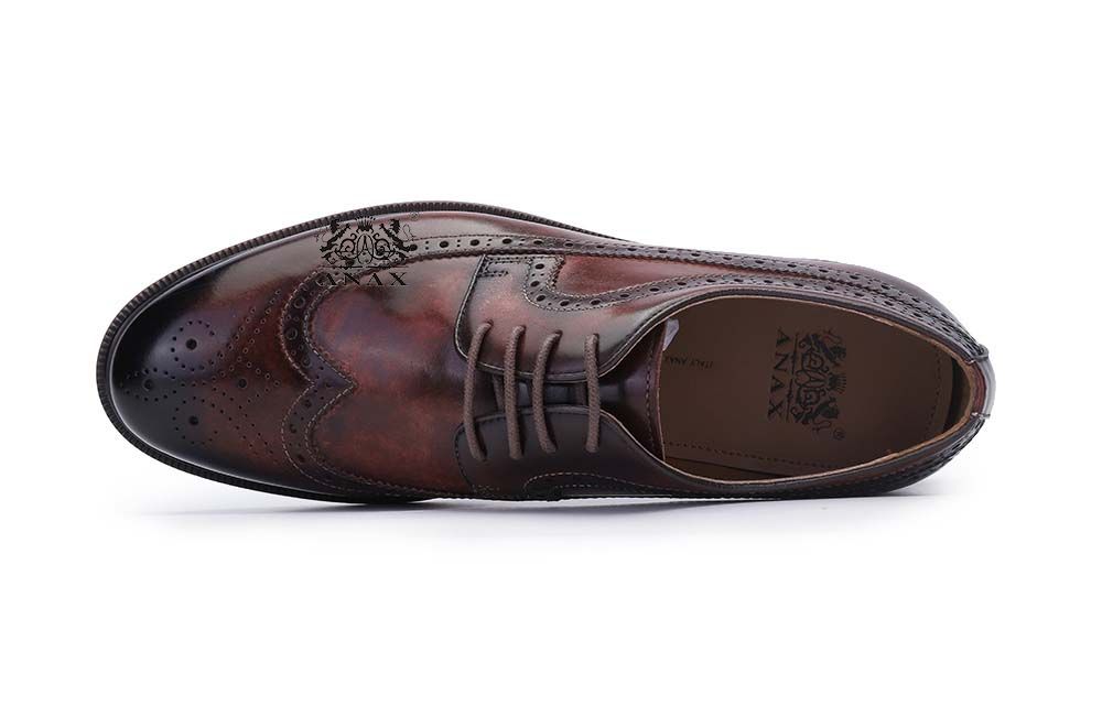 Leather Brogue Derby Casual Shoes
