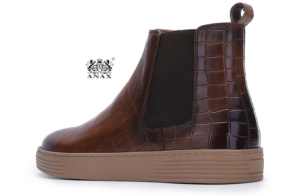 Stone Pattern Chelsea Casual Boots