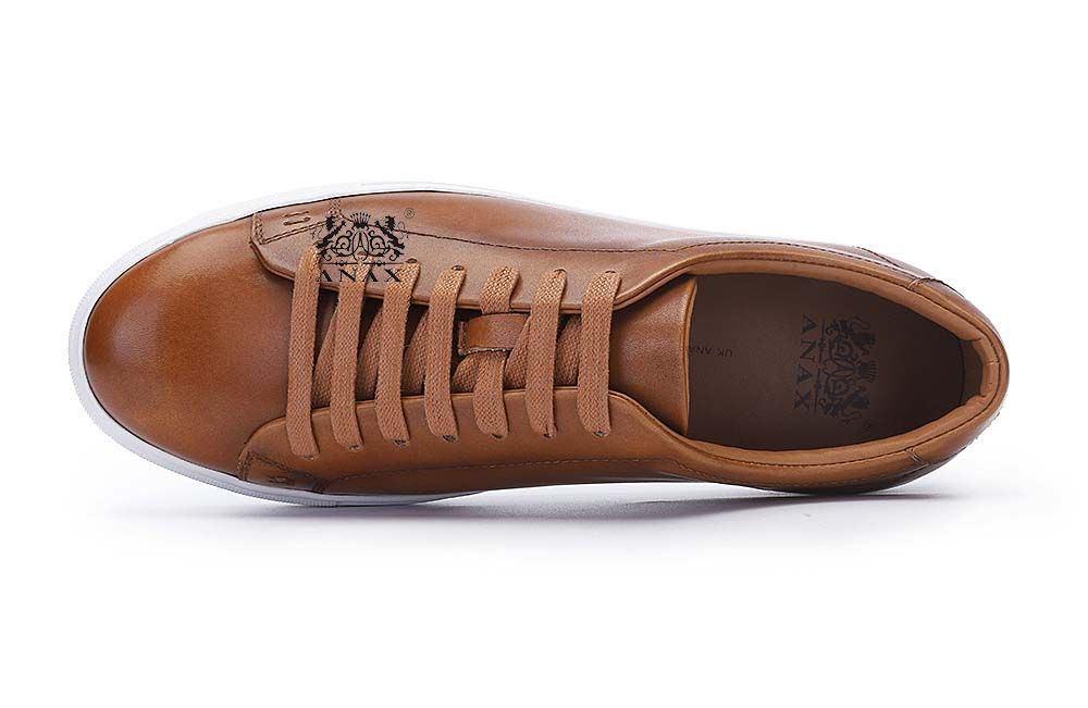 Brown Leather Casual Shoes Sneakers