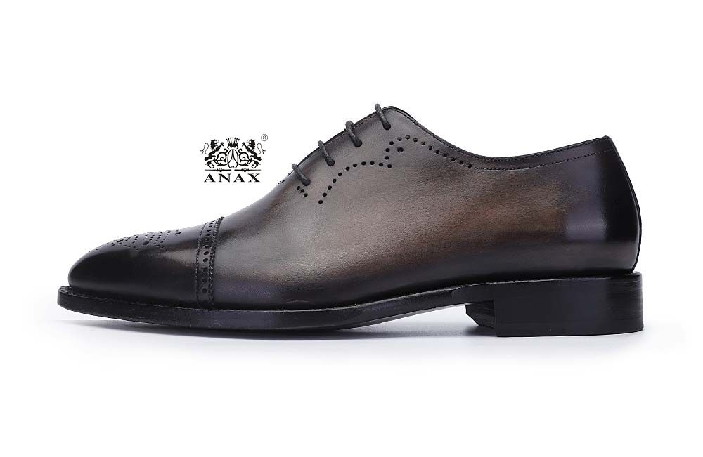 Cow Leather Brogue Oxford Dress Shoes