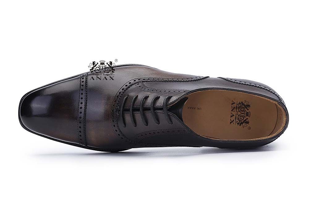 Leather Brogue Oxford Dress Shoes