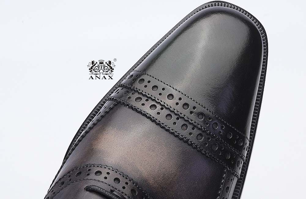 Brogue Design Leather Dress Oxford Shoes