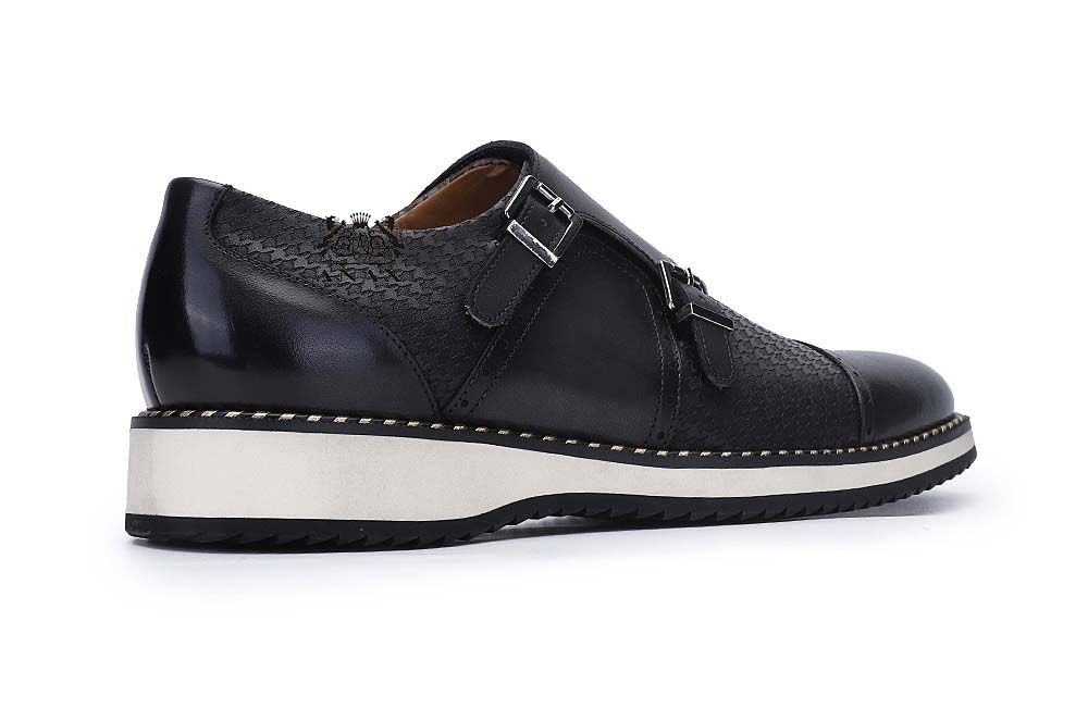 Cow Leather Casual Monk Shoes