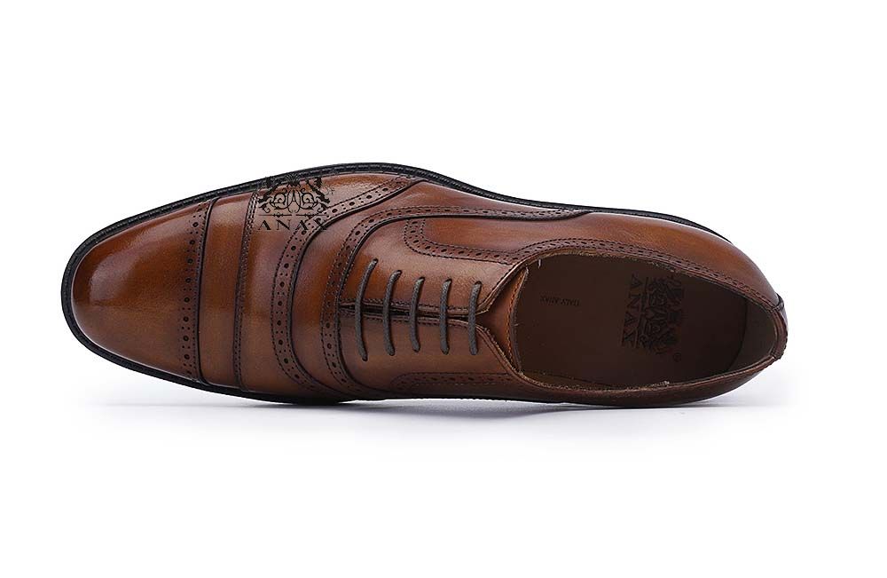 Brogue Leather Oxford Casual Shoes