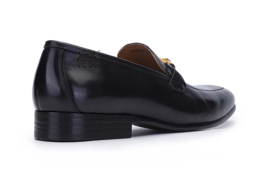 Leather Bamboo Buckle Loafers Shoes