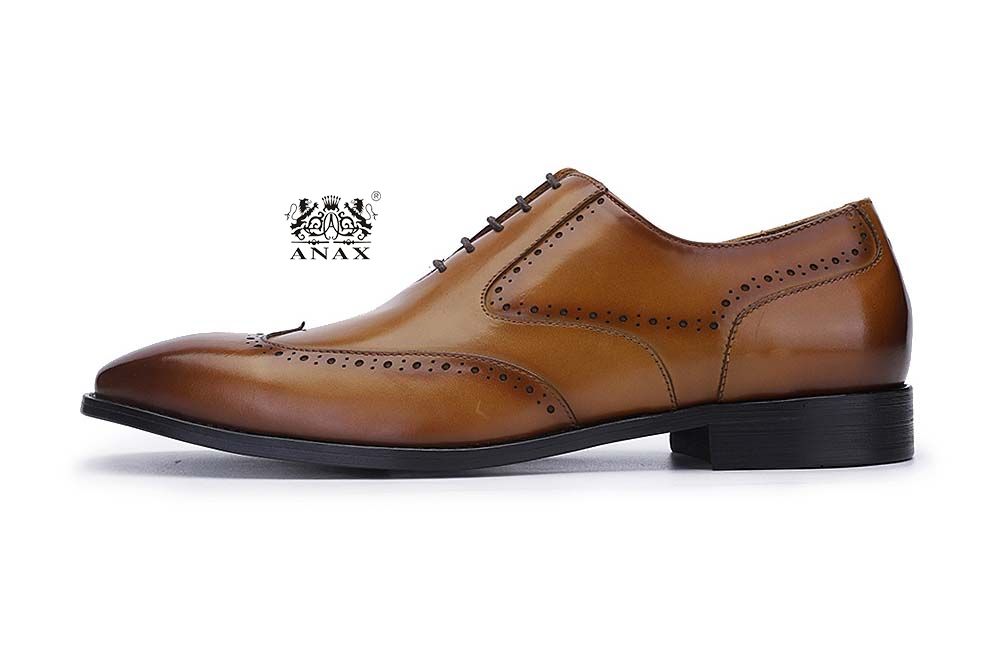 Leather Brogue Oxford Dress Shoes