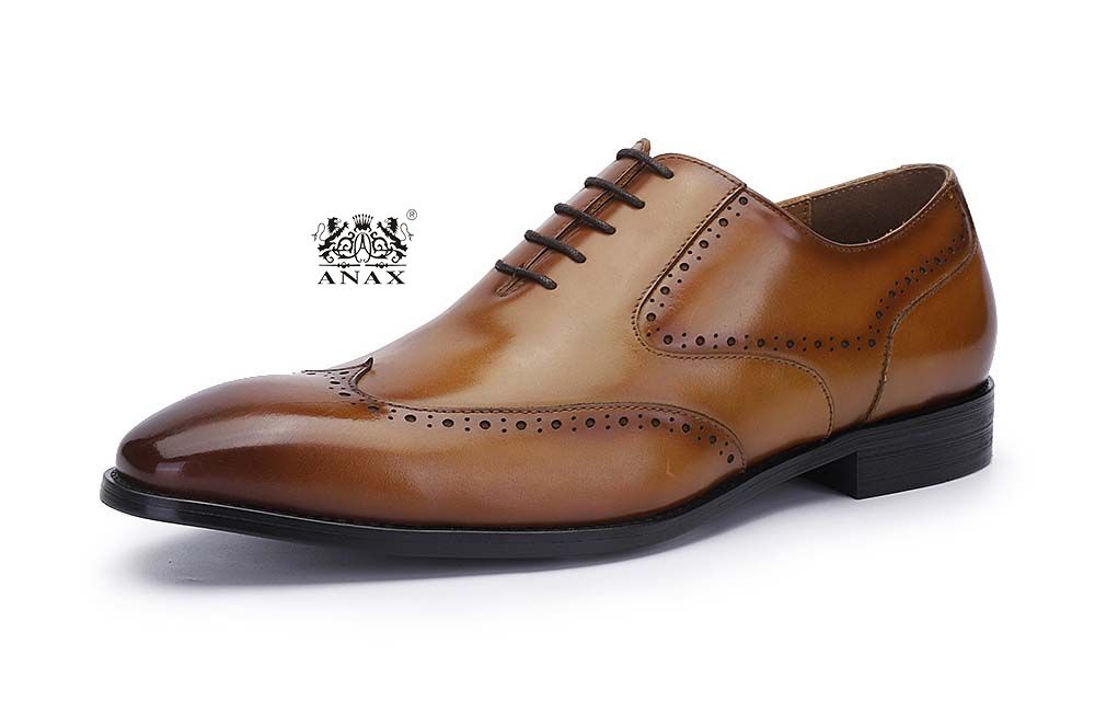 Leather Brogue Oxford Dress Shoes