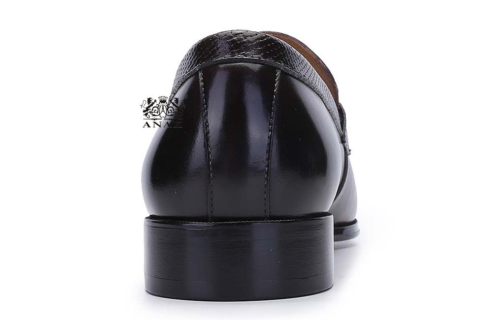 Buckle Design Slip on Loafers Dress Shoes