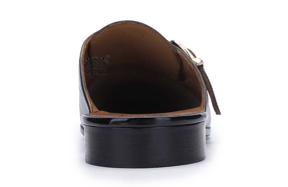 Leather Monk Half Shoes Slippers