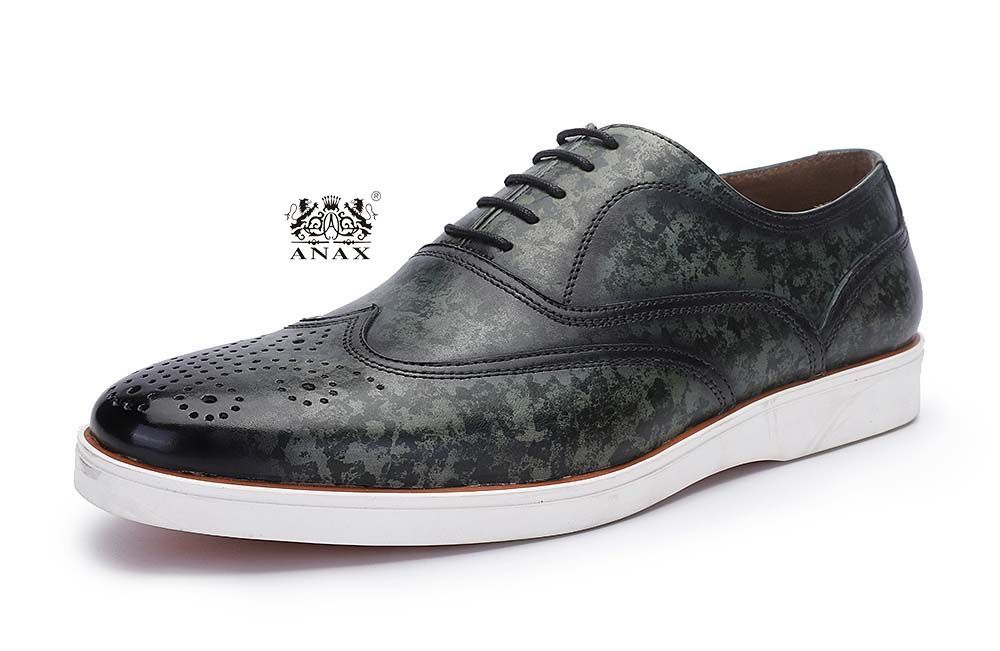 Pattern Leather Brogue Casual Shoes Sneakers